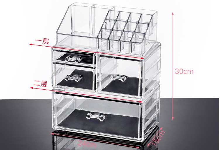新品上市透明亚克力化妆品收纳盒